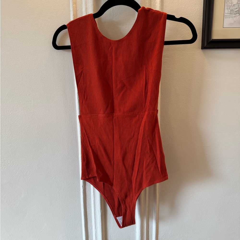 Reformation Red/Orange Bodysuit One Piece